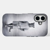Coques Case-Mate iPhone Illustration minimale de léopard des neiges en ten (Verso (horizontal))