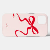 Coques Case-Mate iPhone Illustration moderne Coque-Mate rose rouge (Verso (horizontal))