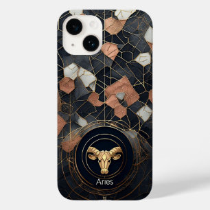 Coque Pour iPhone 14 Illustration moderne du zodiaque Bélier abstrait