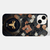 Coques Case-Mate iPhone Illustration moderne du zodiaque Bélier abstrait (Verso (horizontal))