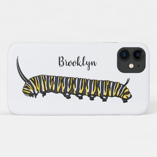 Coques Case-Mate iPhone Illustration Monarch caterpillar (Dos (Horizontal))