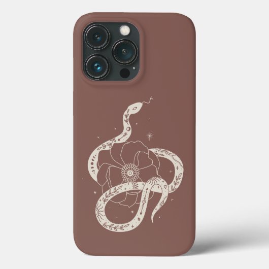 Coques Case-Mate iPhone Illustration mystique du serpent botanique (Verso)
