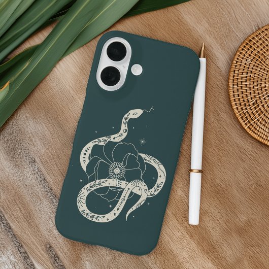 Coques Case-Mate iPhone Illustration mystique du serpent botanique
