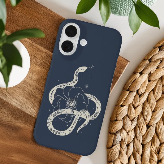 Coques Case-Mate iPhone Illustration mystique du serpent botanique