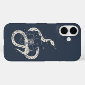 Coques Case-Mate iPhone Illustration mystique du serpent botanique (Verso (horizontal))