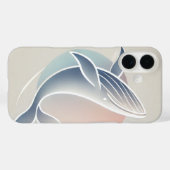 Coques Case-Mate iPhone Illustration numérique - Silhouette de baleine gra (Verso (horizontal))