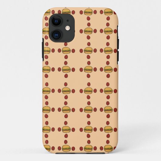 Coques Case-Mate iPhone Illustration of hamburger patterns (Dos)