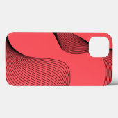 Coques Case-Mate iPhone Illustration ondulée moderne, élégante, tendance, (Verso (horizontal))