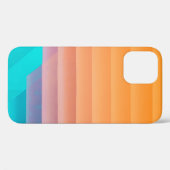 Coques Case-Mate iPhone Illustration orange et turquoise (Verso (horizontal))