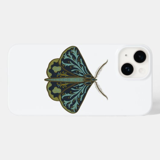 Coques Case-Mate iPhone Illustration papillon/papillon de nuit iPhone 14 c (Verso (horizontal))