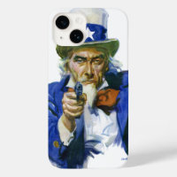 Illustration patriotique vintage de l'oncle Sam po