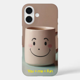 Coques iPhone 16 Illustration personnalisée de la boîte à café