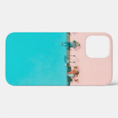 Coques Case-Mate iPhone Illustration Personnes à côté du pool (Verso (horizontal))