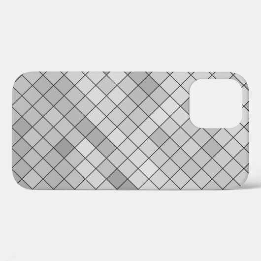 Coques Case-Mate iPhone Illustration polygonale grise, composée de tria (Verso (horizontal))