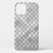 Coques Case-Mate iPhone Illustration polygonale grise, composée de tria (Verso)