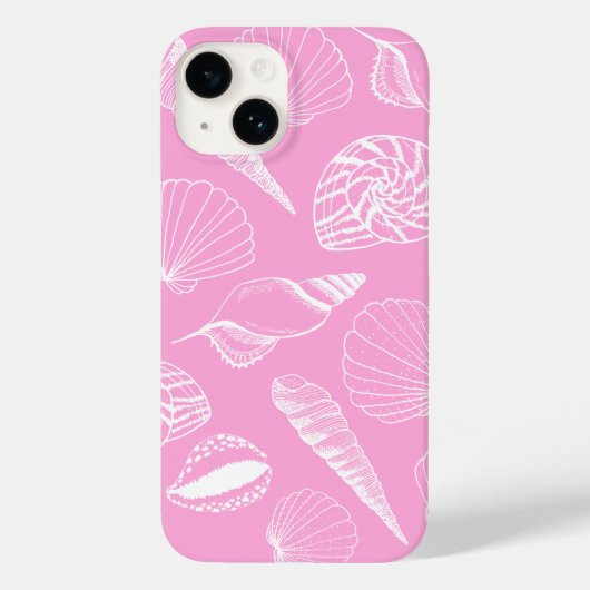 Coques Case-Mate iPhone Illustration Sea Shell rose (Verso)