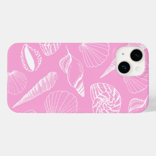 Coques Case-Mate iPhone Illustration Sea Shell rose (Verso (horizontal))