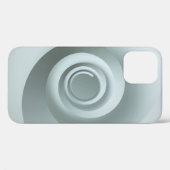 Coques Case-Mate iPhone Illustration spirale blanche et grise (Verso (horizontal))