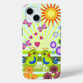 Coques Case-Mate iPhone Illustration vectorielle des Inséparables mignons (Verso)