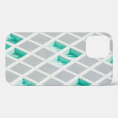 Coques Case-Mate iPhone Illustration verte, blanche et grise (Verso (horizontal))