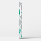 Coques Case-Mate iPhone Illustration verte, blanche et grise (Verso / Gauche)