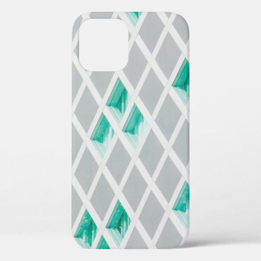 Coques Case-Mate iPhone Illustration verte, blanche et grise (Verso)