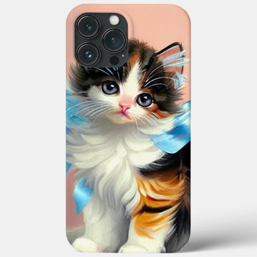 Coques Case-Mate iPhone Illustration vintage Calico Kitten (Verso)