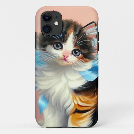 Coques Case-Mate iPhone Illustration vintage Calico Kitten (Dos)