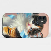 Coques Case-Mate iPhone Illustration vintage Calico Kitten (Dos (Horizontal))