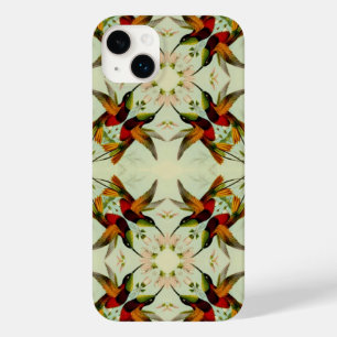 Coques Pour iPhone Illustration vintage de colibris et fleurs