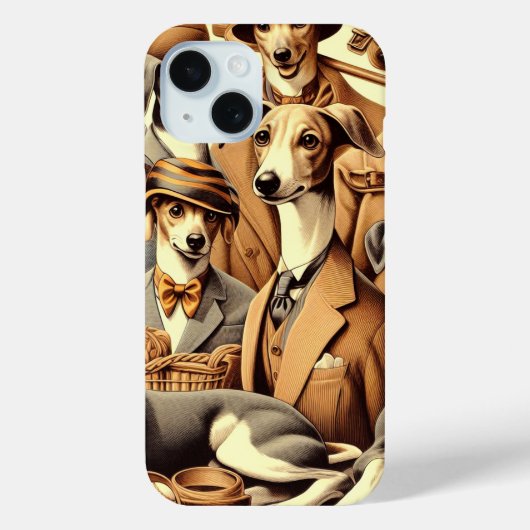 Coques Case-Mate iPhone Illustration vintage de Greyhound (Verso)