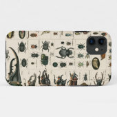 Coques Case-Mate iPhone Illustration vintage de scarabée (Dos (Horizontal))
