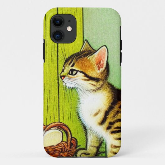 Coques Case-Mate iPhone Illustration vintage Tabby Cat (Dos)