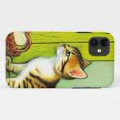 Coques Case-Mate iPhone Illustration vintage Tabby Cat (Dos (Horizontal))