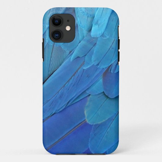 Coques Case-Mate iPhone I'm bleu - cool parrot feathers (Dos)