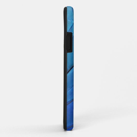 Coques Case-Mate iPhone I'm bleu - cool parrot feathers (Dos/Droite)