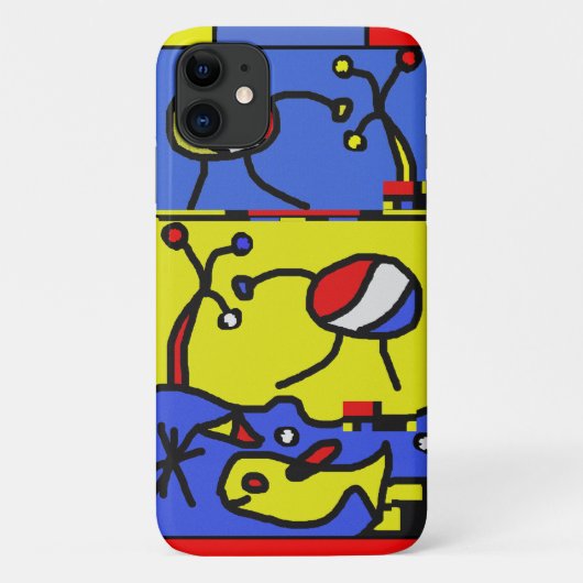 Coques Case-Mate iPhone Image avec art moderne poisson (Dos)