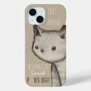 Coque Pour iPhone 15 Image Cat Cute Personnalisée - Éteins