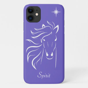 Case-Mate iPhone Case Image d'art de silhouette de cheval moderne sur bl