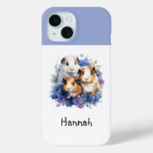 Coques Case-Mate iPhone Image de cochons d'Inde Aquarelle Mignons Jolis (Verso)