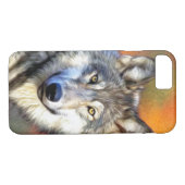 Coques Case-Mate iPhone Image de peinture d'art de loup (Dos (Horizontal))