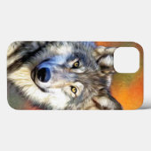 Coques Case-Mate iPhone Image de peinture d'art Wolf (Verso (horizontal))