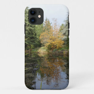 Coque Case-Mate Pour iPhone Image de scène de jardin relaxante, beaux arbres..