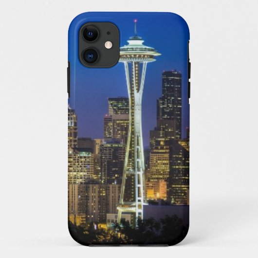 Coques Case-Mate iPhone Image d'horizon de Seattle en quelques heures de (Dos)