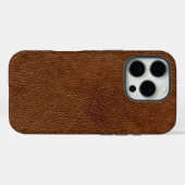 Coques Case-Mate iPhone Image imprimée en cuir Brown désorganisé (Verso (horizontal))