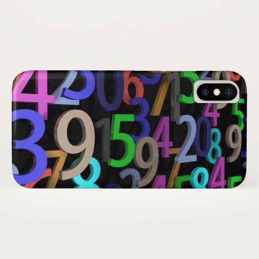 Coques Case-Mate iPhone Image Jumble of Numbers (Dos (Horizontal))