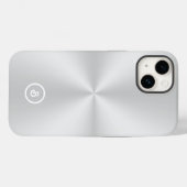 Coques Case-Mate iPhone Image miniature métallique, Monogramme (Verso (horizontal))