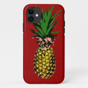 Coque iPhone 11 Image Newsprint ananas