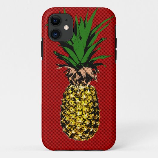Coques Case-Mate iPhone Image Newsprint ananas (Dos)
