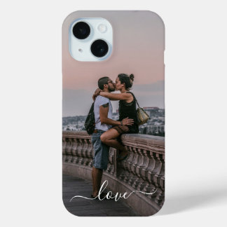 Coque Pour iPhone 15 Image personnalisée Texte de la citation simple d'